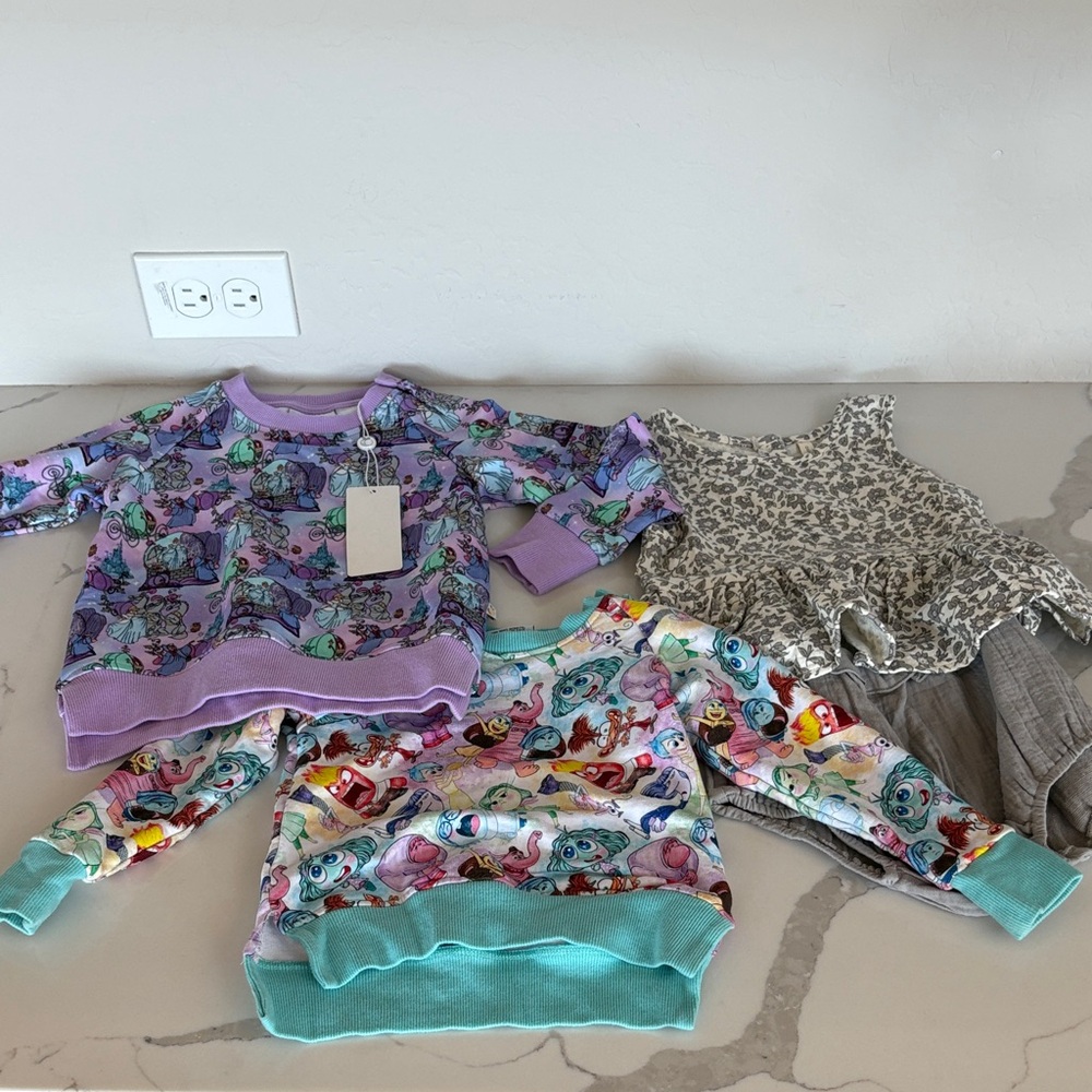 NWT Toddler Girl Bundle - Scoots Inside Out and Quincy Mae